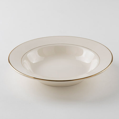 China Bowl "Ivory with Gold Band" (Rack of20)