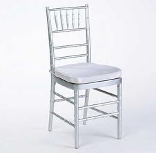 Silver Chivari Chair w/ Cushion
